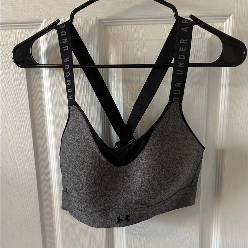 Under Armour Charcoal Grey Crossback Sports Bra